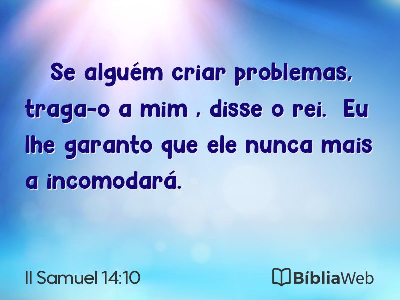 II Samuel 14:10 em imagem para compartilhar