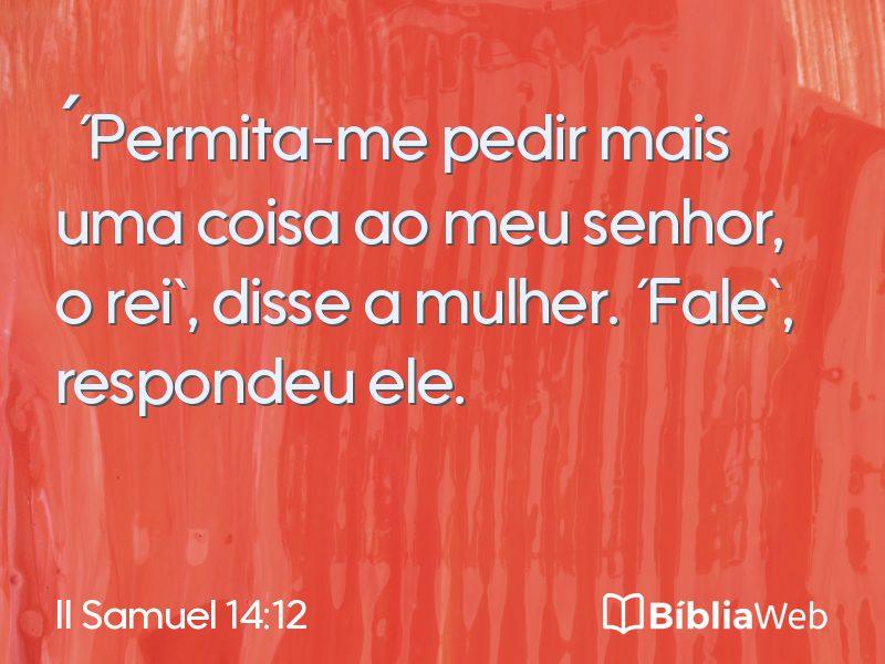 II Samuel 14:12 em imagem para compartilhar
