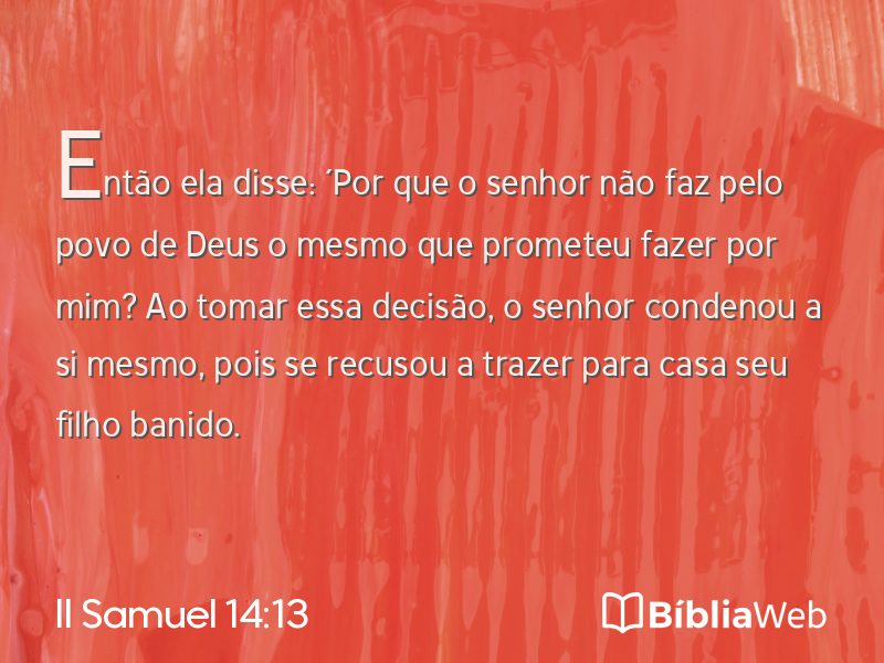 II Samuel 14:13 em imagem para compartilhar