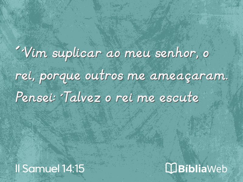 II Samuel 14:15 em imagem para compartilhar