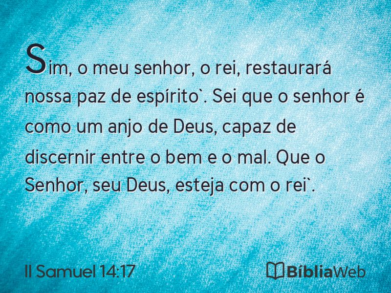 II Samuel 14:17 em imagem para compartilhar