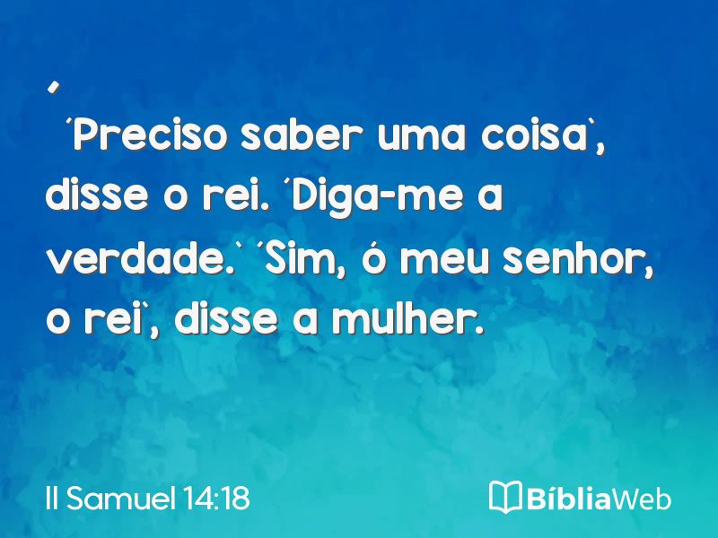 II Samuel 14:18 em imagem para compartilhar