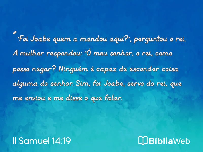 II Samuel 14:19 em imagem para compartilhar