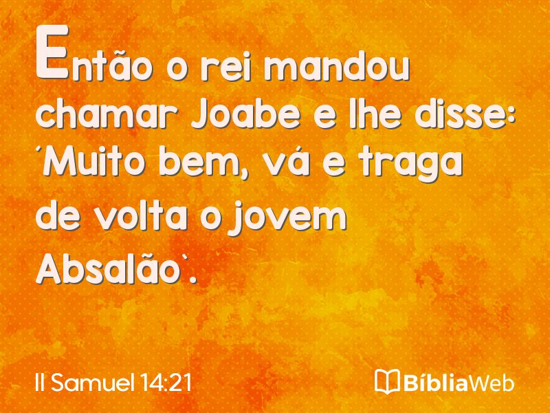 II Samuel 14:21 em imagem para compartilhar