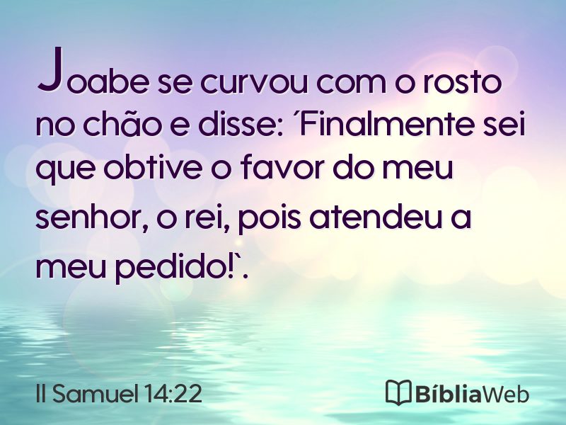 II Samuel 14:22 em imagem para compartilhar