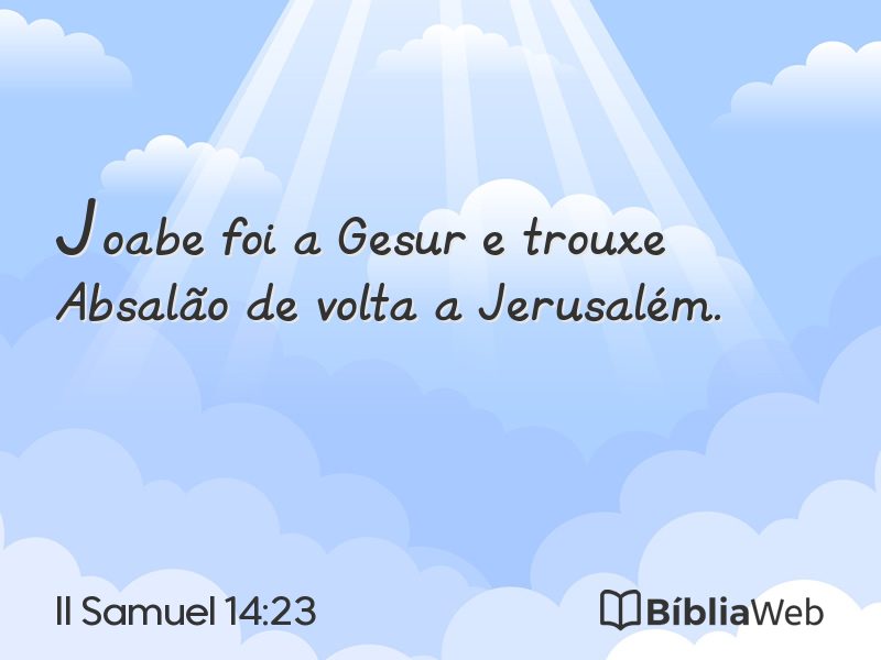II Samuel 14:23 em imagem para compartilhar