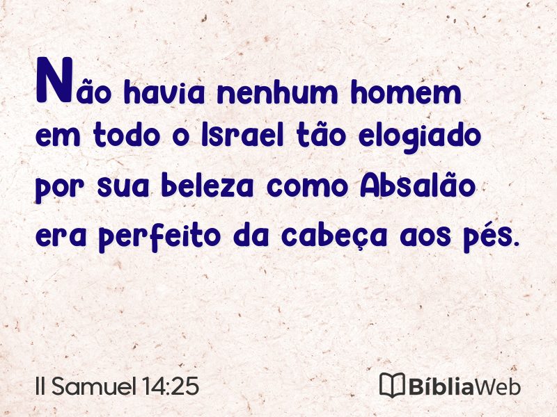 II Samuel 14:25 em imagem para compartilhar
