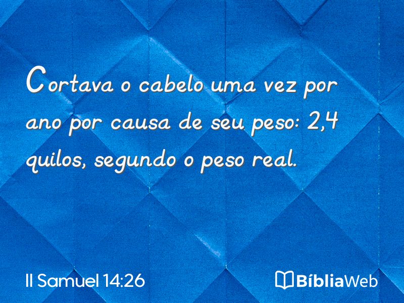 II Samuel 14:26 em imagem para compartilhar