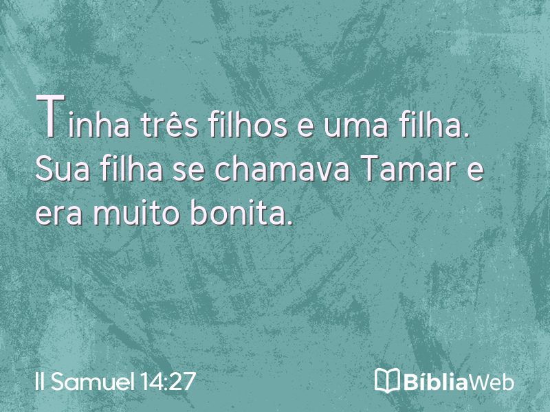 II Samuel 14:27 em imagem para compartilhar
