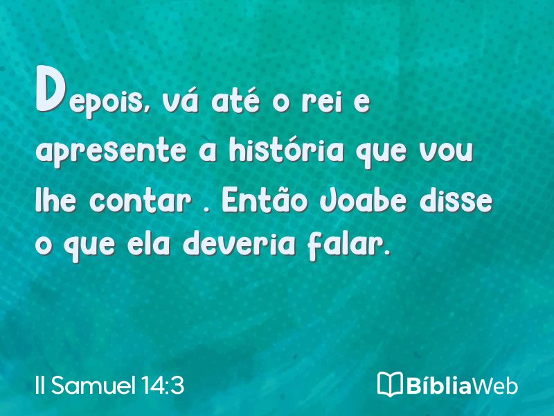 II Samuel 14:3 em imagem para compartilhar