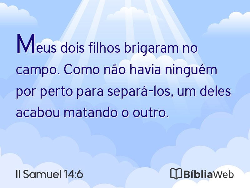 II Samuel 14:6 em imagem para compartilhar