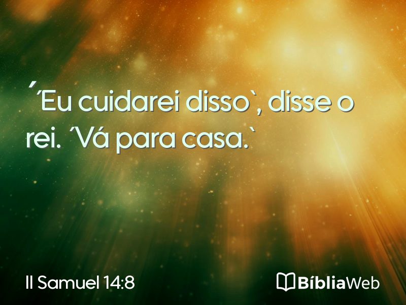 II Samuel 14:8 em imagem para compartilhar