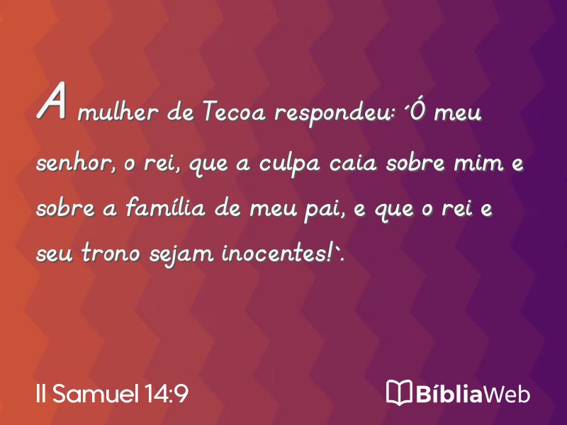 II Samuel 14:9 em imagem para compartilhar