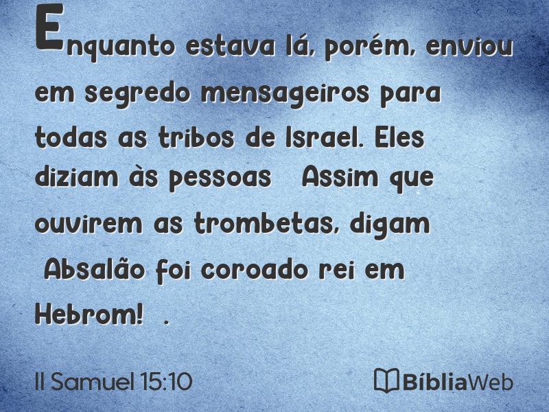 II Samuel 15:10 em imagem para compartilhar