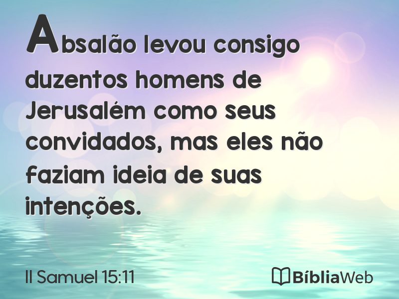 II Samuel 15:11 em imagem para compartilhar