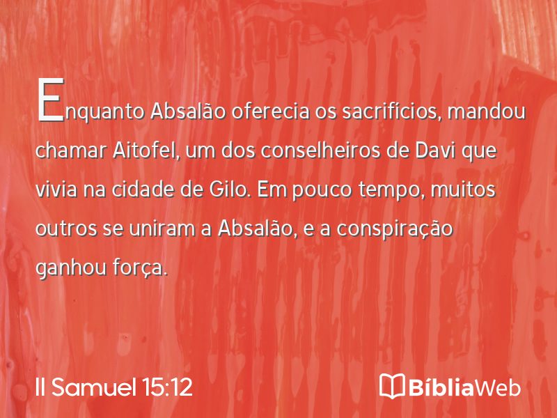 II Samuel 15:12 em imagem para compartilhar