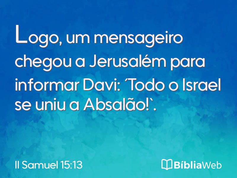 II Samuel 15:13 em imagem para compartilhar