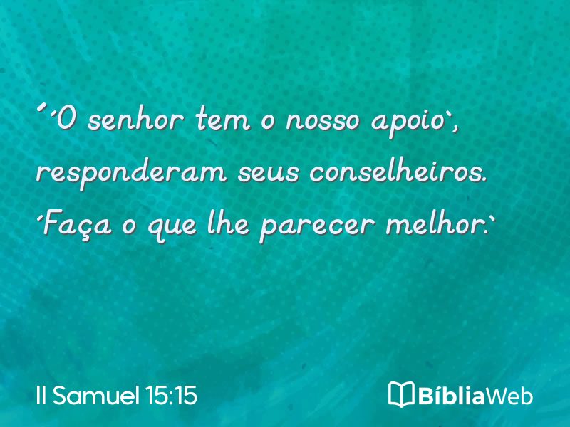 II Samuel 15:15 em imagem para compartilhar