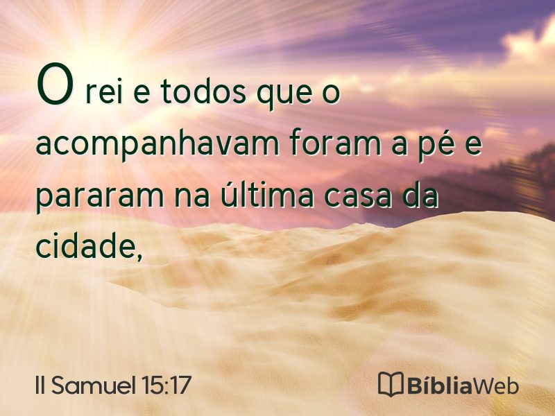 II Samuel 15:17 em imagem para compartilhar