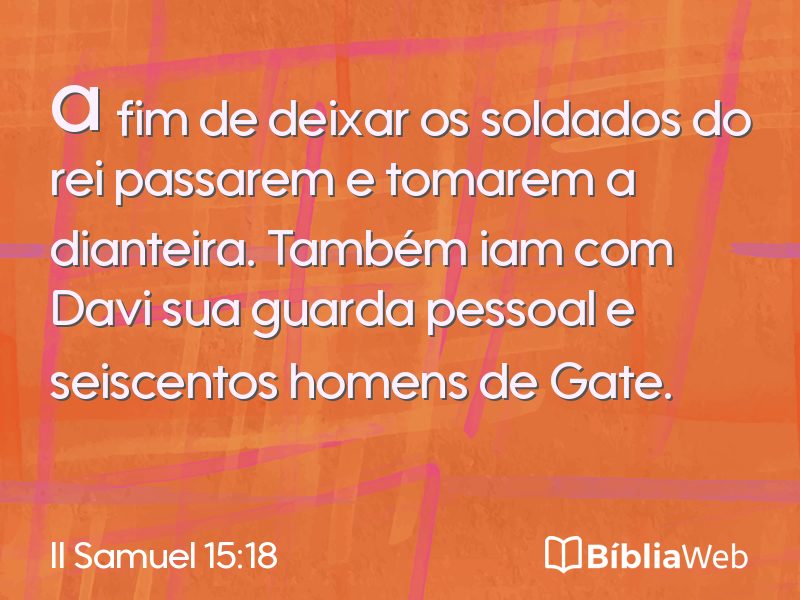 II Samuel 15:18 em imagem para compartilhar