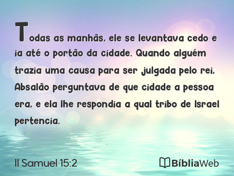 II Samuel 15:2 em imagem para compartilhar