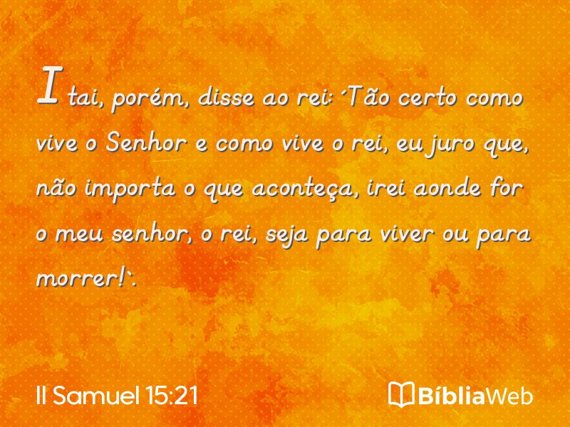 II Samuel 15:21 em imagem para compartilhar
