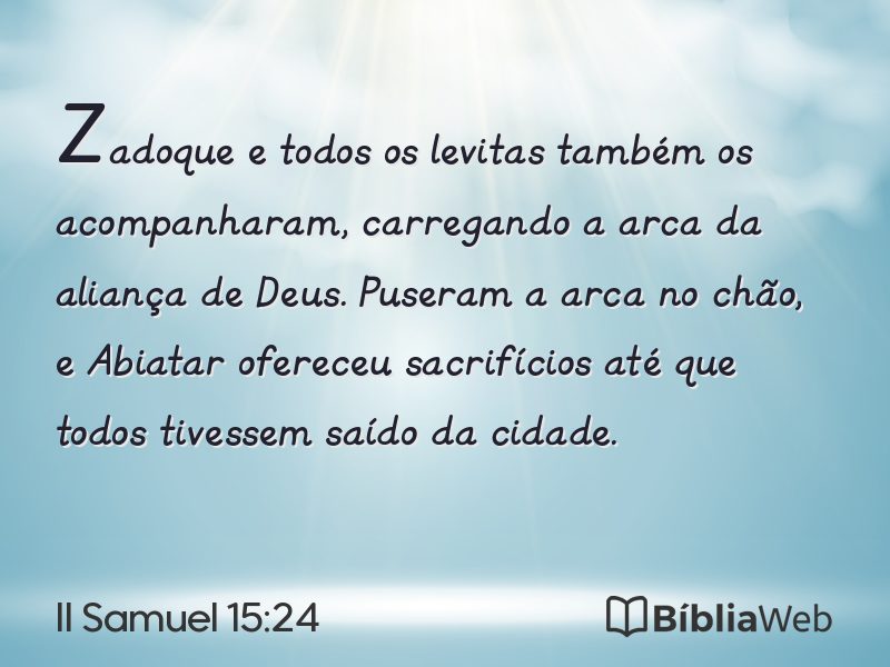 II Samuel 15:24 em imagem para compartilhar