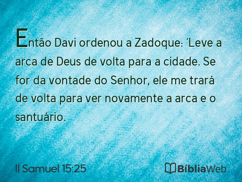 II Samuel 15:25 em imagem para compartilhar