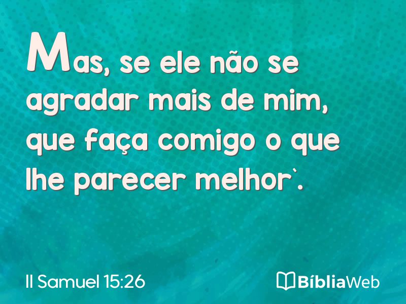 II Samuel 15:26 em imagem para compartilhar