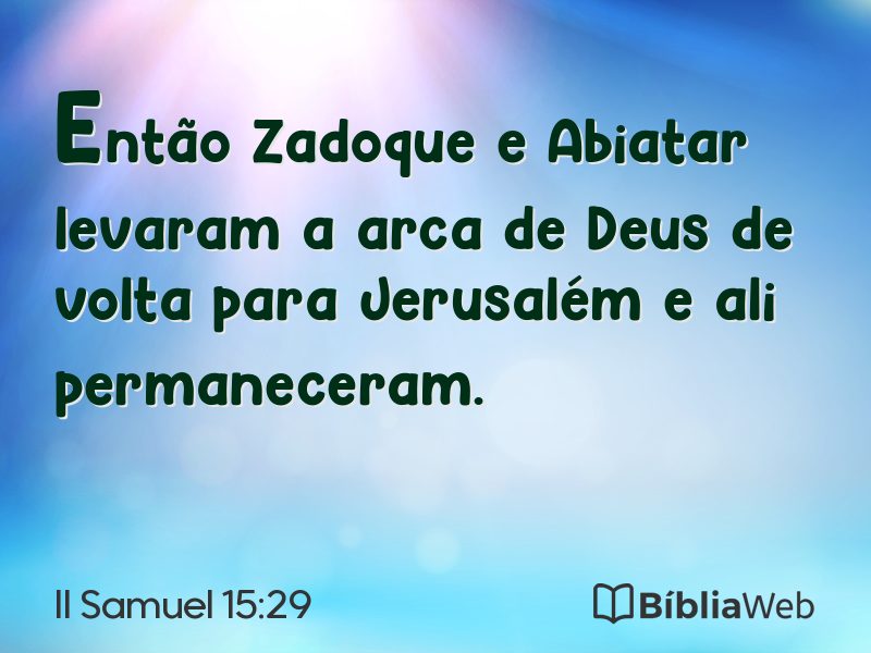 II Samuel 15:29 em imagem para compartilhar