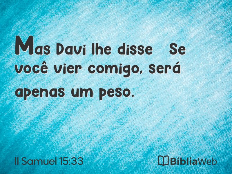 II Samuel 15:33 em imagem para compartilhar
