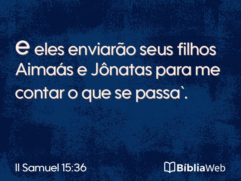 II Samuel 15:36 em imagem para compartilhar