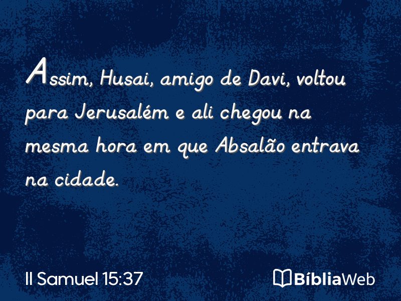II Samuel 15:37 em imagem para compartilhar