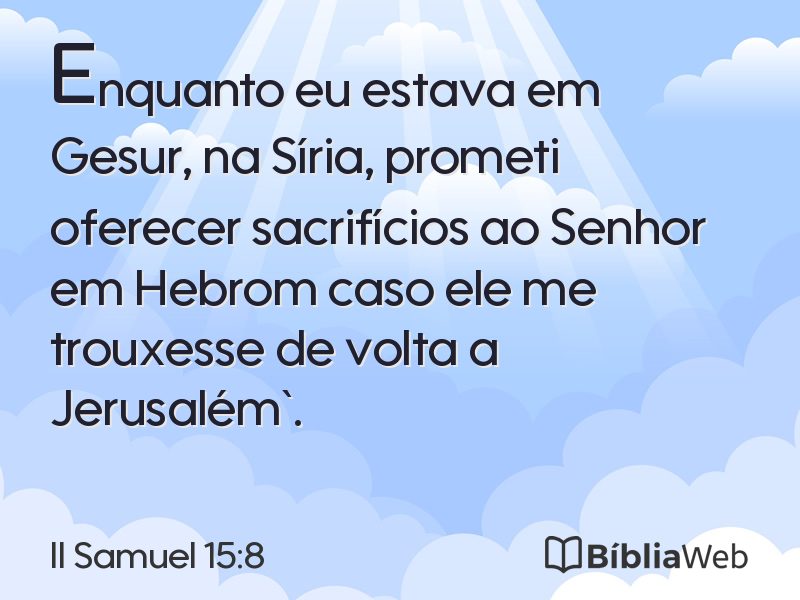 II Samuel 15:8 em imagem para compartilhar