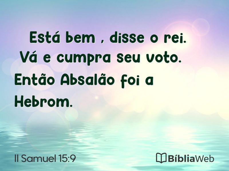II Samuel 15:9 em imagem para compartilhar