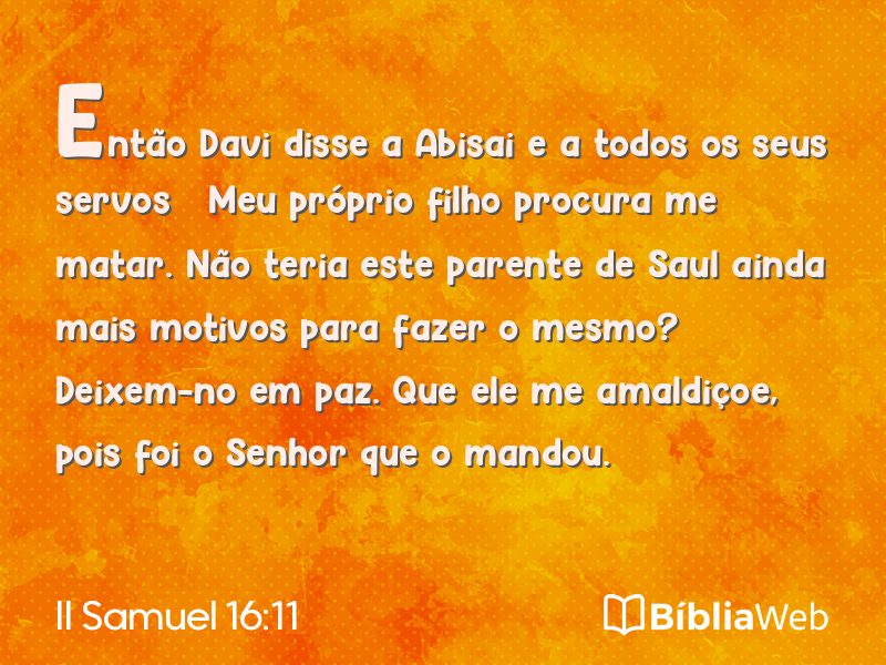 II Samuel 16:11 em imagem para compartilhar