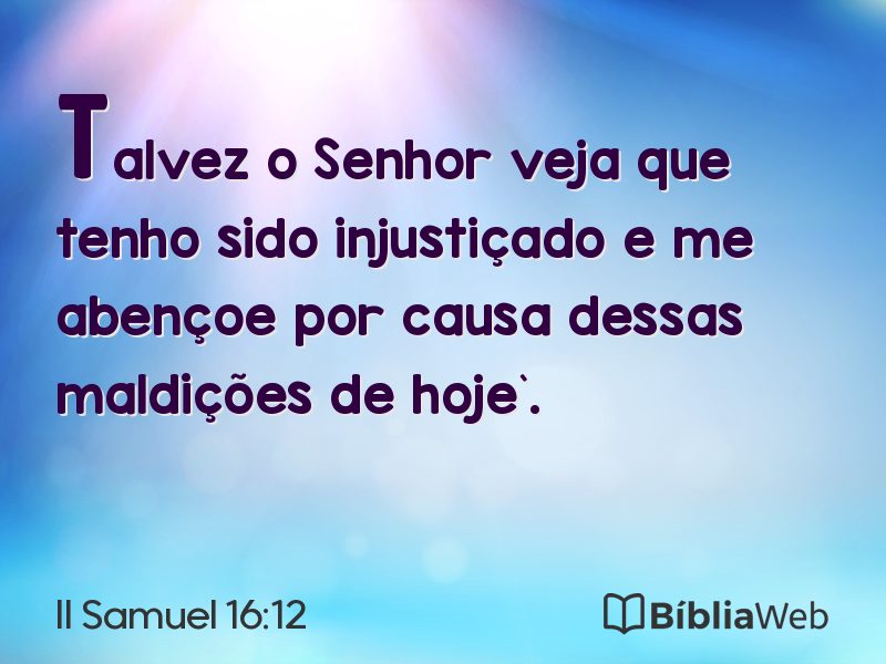 II Samuel 16:12 em imagem para compartilhar