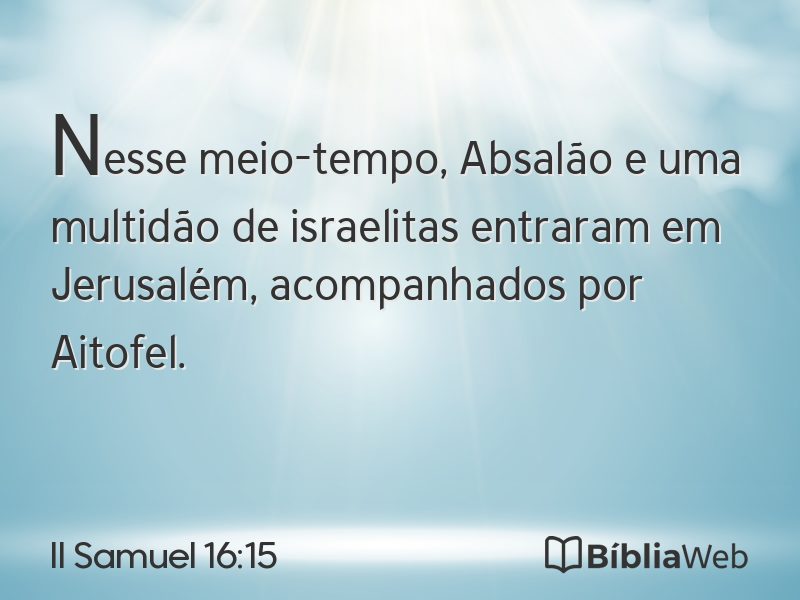 II Samuel 16:15 em imagem para compartilhar