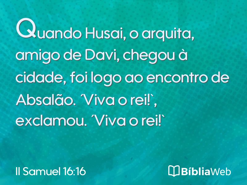 II Samuel 16:16 em imagem para compartilhar