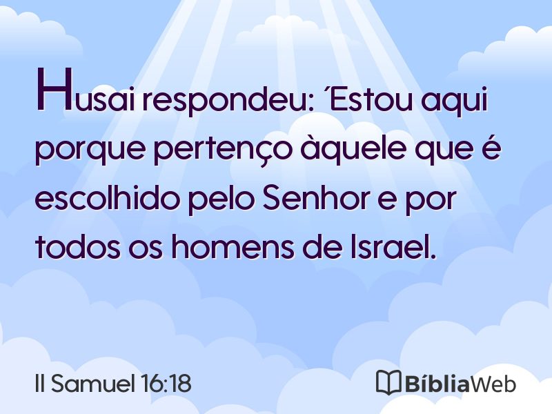 II Samuel 16:18 em imagem para compartilhar