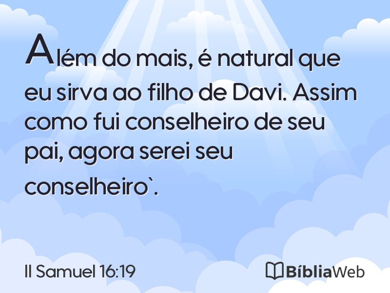 II Samuel 16:19 em imagem para compartilhar