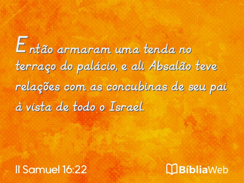 II Samuel 16:22 em imagem para compartilhar