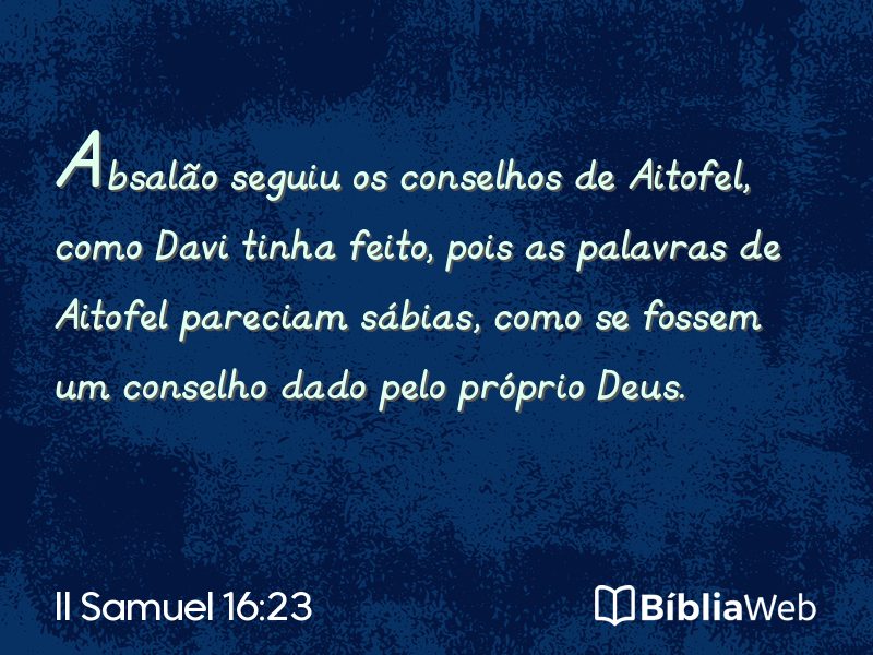 II Samuel 16:23 em imagem para compartilhar