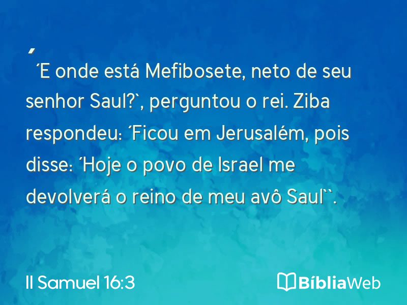 II Samuel 16:3 em imagem para compartilhar
