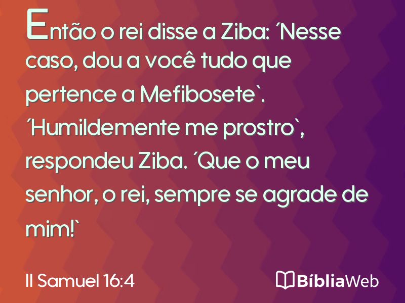 II Samuel 16:4 em imagem para compartilhar