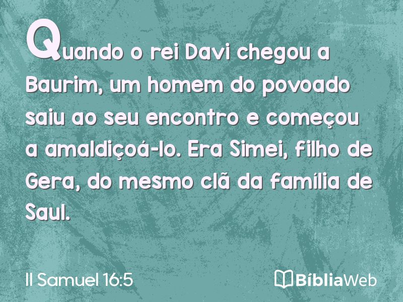 II Samuel 16:5 em imagem para compartilhar