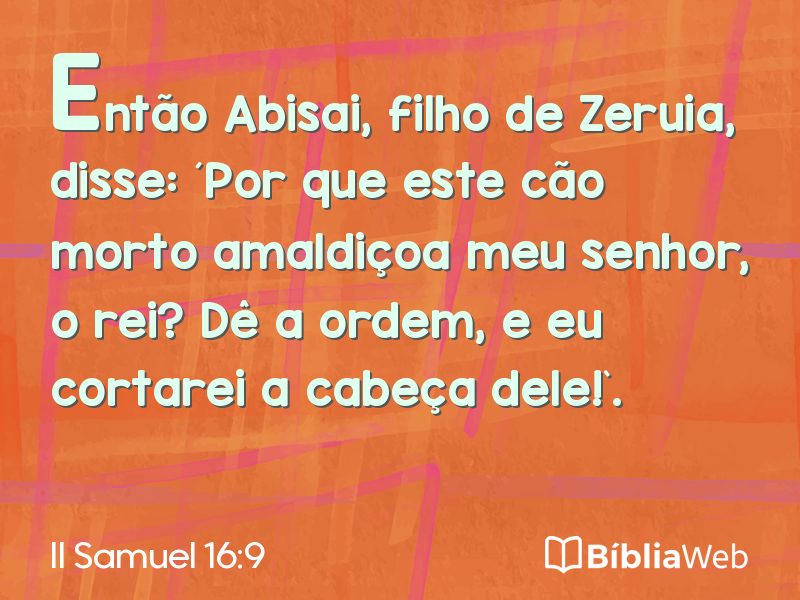 II Samuel 16:9 em imagem para compartilhar