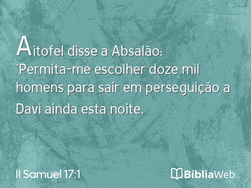 II Samuel 17:1 em imagem para compartilhar