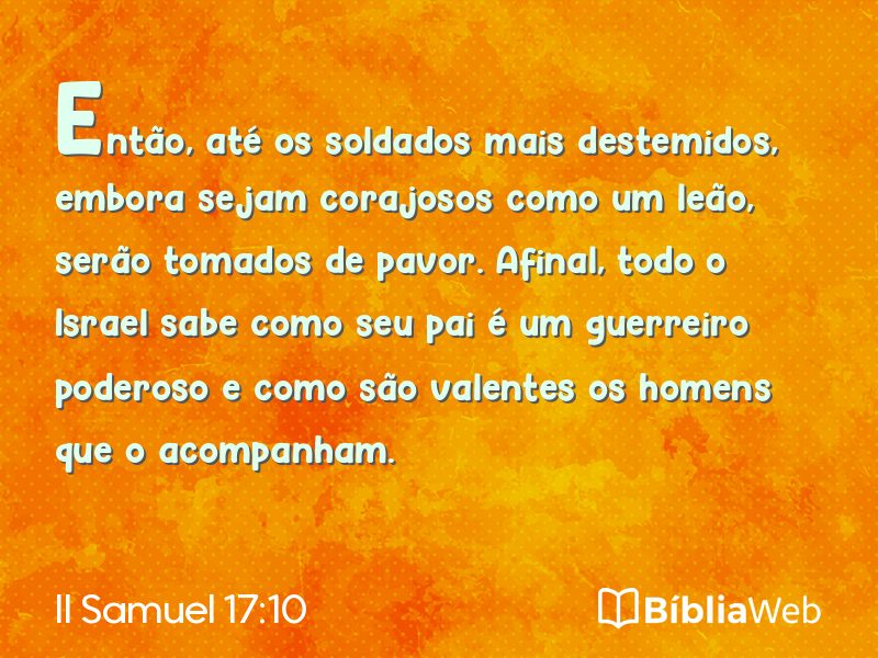 II Samuel 17:10 em imagem para compartilhar