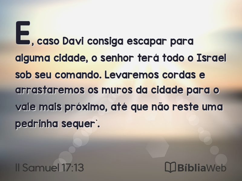 II Samuel 17:13 em imagem para compartilhar